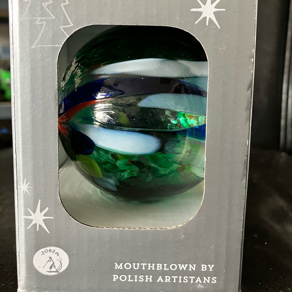 Zorza Mouthblown Glass Ornament